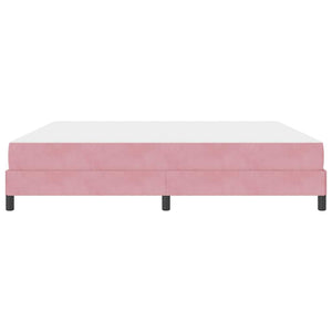 Κρεβάτι με ελατήρια με στρώμα Ροζ 200 x 220 cm ύφασμα