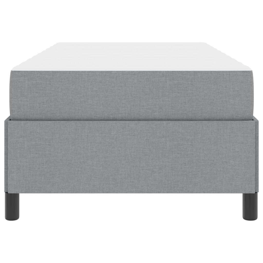 Κρεβάτι με ελατήρια με στρώμα Ανοιχτό γκρι 90 x 190 cm ύφασμα - Pakobazaar