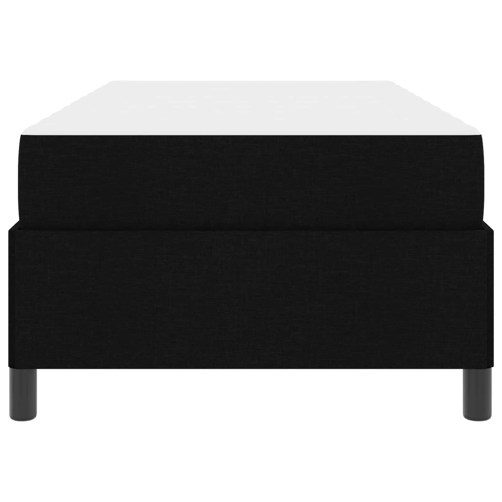 Κρεβάτι με ελατήρια με στρώμα Μαύρο 90 x 190 cm ύφασμα - Pakobazaar