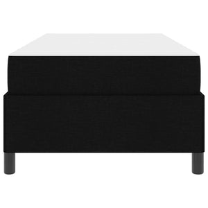 Κρεβάτι με ελατήρια με στρώμα Μαύρο 90 x 190 cm ύφασμα - Pakobazaar