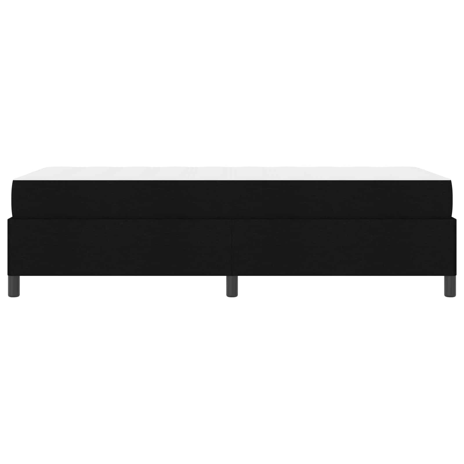 Κρεβάτι με ελατήρια με στρώμα Μαύρο 90 x 190 cm ύφασμα - Pakobazaar