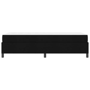 Κρεβάτι με ελατήρια με στρώμα Μαύρο 90 x 190 cm ύφασμα - Pakobazaar