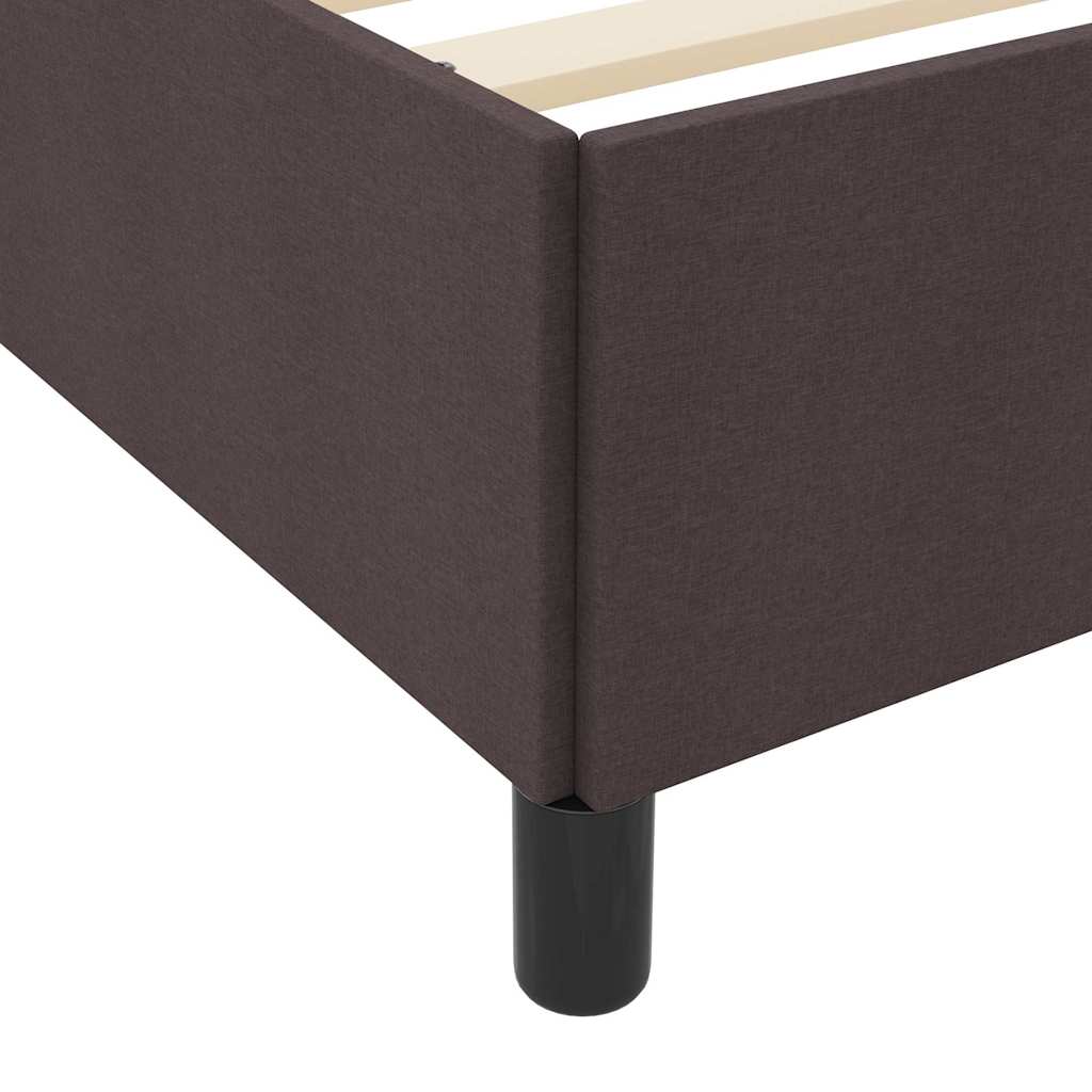 Κρεβάτι με ελατήρια με στρώμα Σκούρο Καφέ 90 x 190 cm ύφασμα - Pakobazaar
