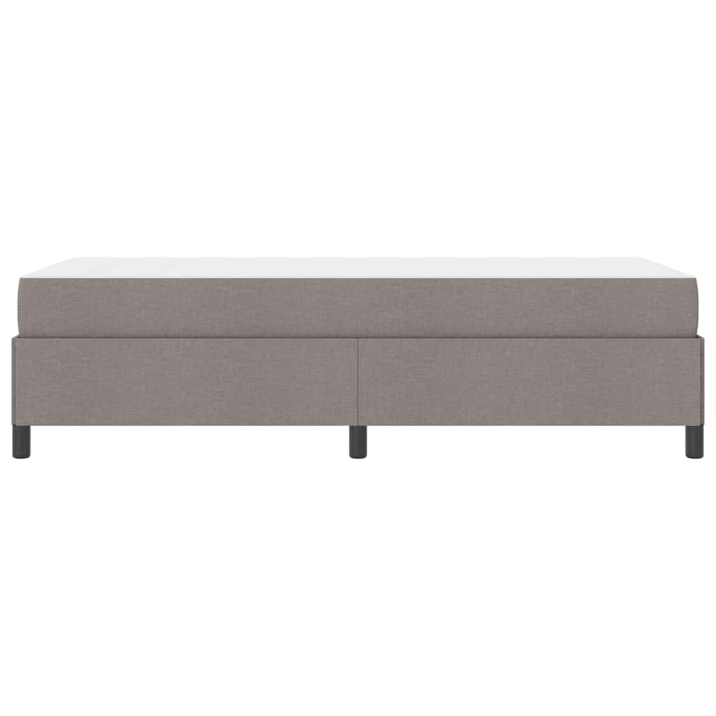 Κρεβάτι με ελατήρια με στρώμα Taupe 90 x 190 cm ύφασμα