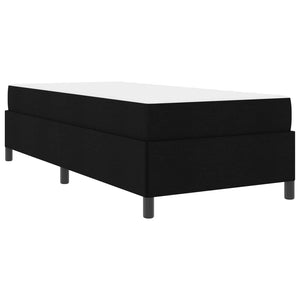 Κρεβάτι με ελατήρια Μαύρο 100 x 200 cm ύφασμα - Pakobazaar