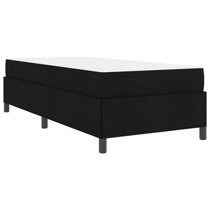 Κρεβάτι με ελατήρια Μαύρο 100 x 200 cm ύφασμα - Pakobazaar