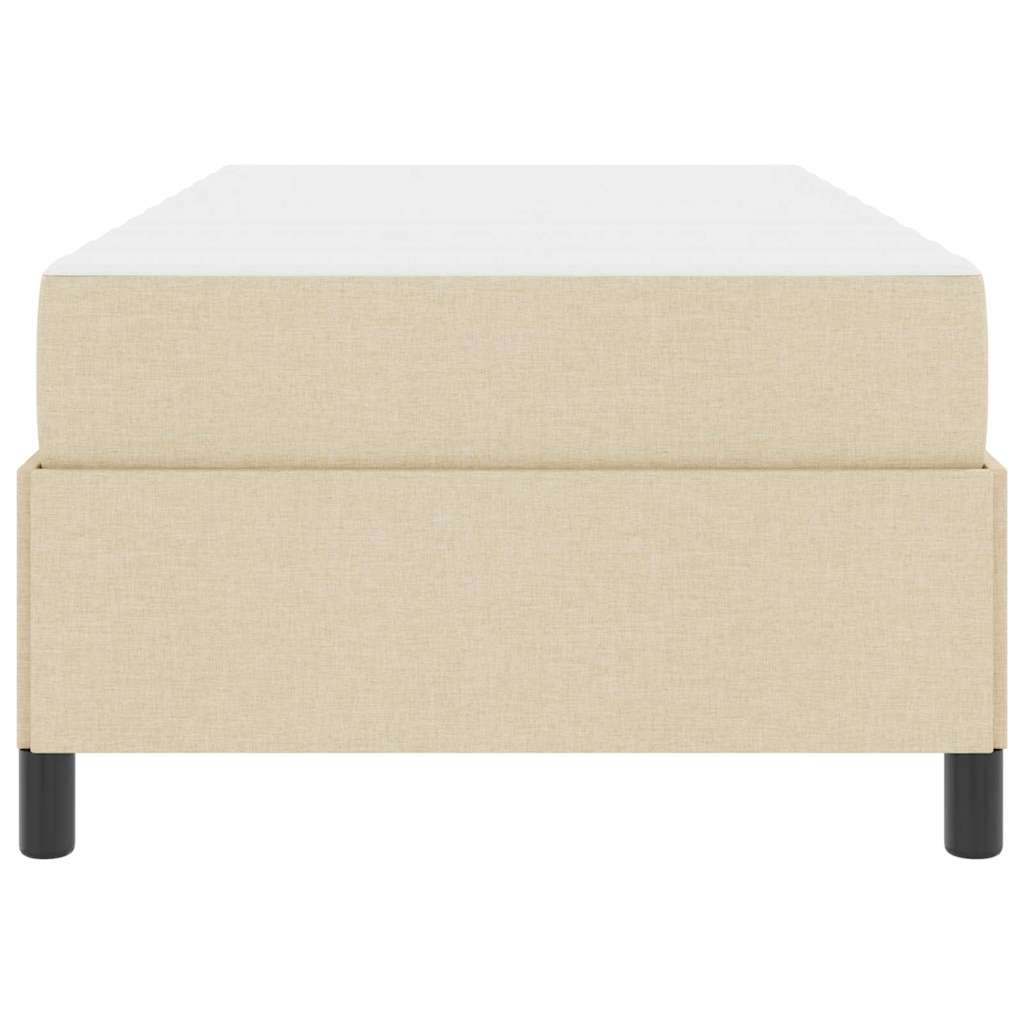 Κρεβάτι με ελατήρια Κρεμ 100 x 200 cm ύφασμα