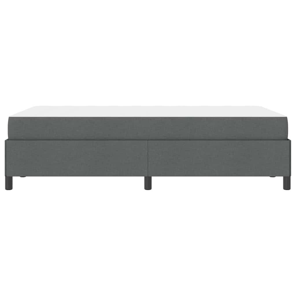 Κρεβάτι με ελατήρια Σκούρο Γκρι 120 x 190 cm ύφασμα - Pakobazaar