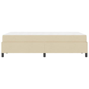 Κρεβάτι με ελατήρια Κρεμ 120 x 190 cm ύφασμα - Pakobazaar