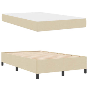Κρεβάτι με ελατήρια Κρεμ 120 x 200 cm ύφασμα