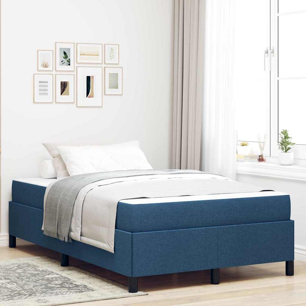 Κρεβάτι με ελατήρια Μπλε 120 x 200 cm ύφασμα - Pakobazaar