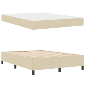 Κρεβάτι με ελατήρια με στρώμα Κρεμ 140 x 190 cm ύφασμα - Pakobazaar