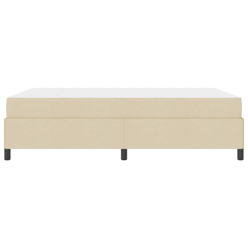 Κρεβάτι με ελατήρια με στρώμα Κρεμ 140 x 190 cm ύφασμα - Pakobazaar