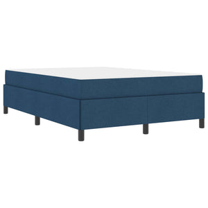 Κρεβάτι με ελατήρια με στρώμα Μπλε 140 x 190 cm ύφασμα - Pakobazaar