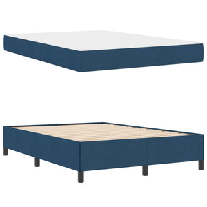Κρεβάτι με ελατήρια με στρώμα Μπλε 140 x 190 cm ύφασμα - Pakobazaar