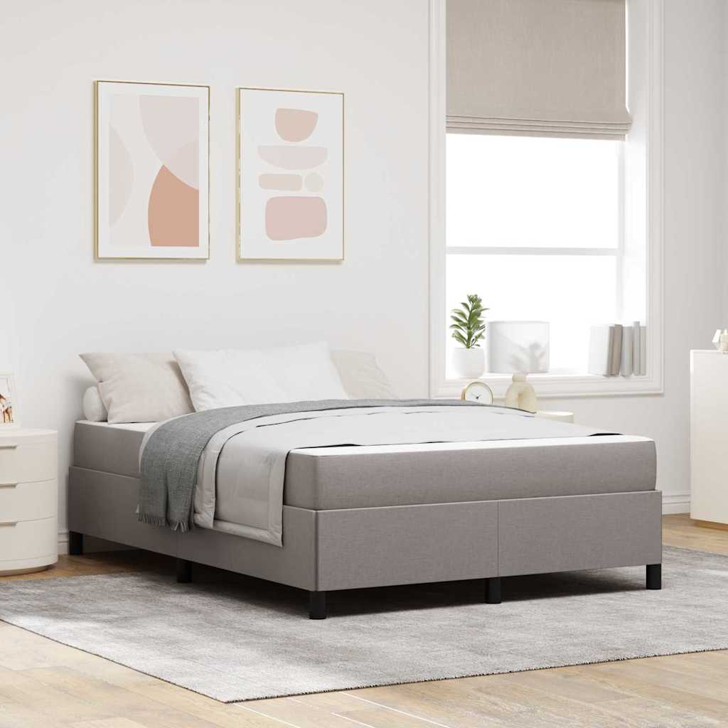 Κρεβάτι με ελατήρια Taupe 140 x 200 cm ύφασμα