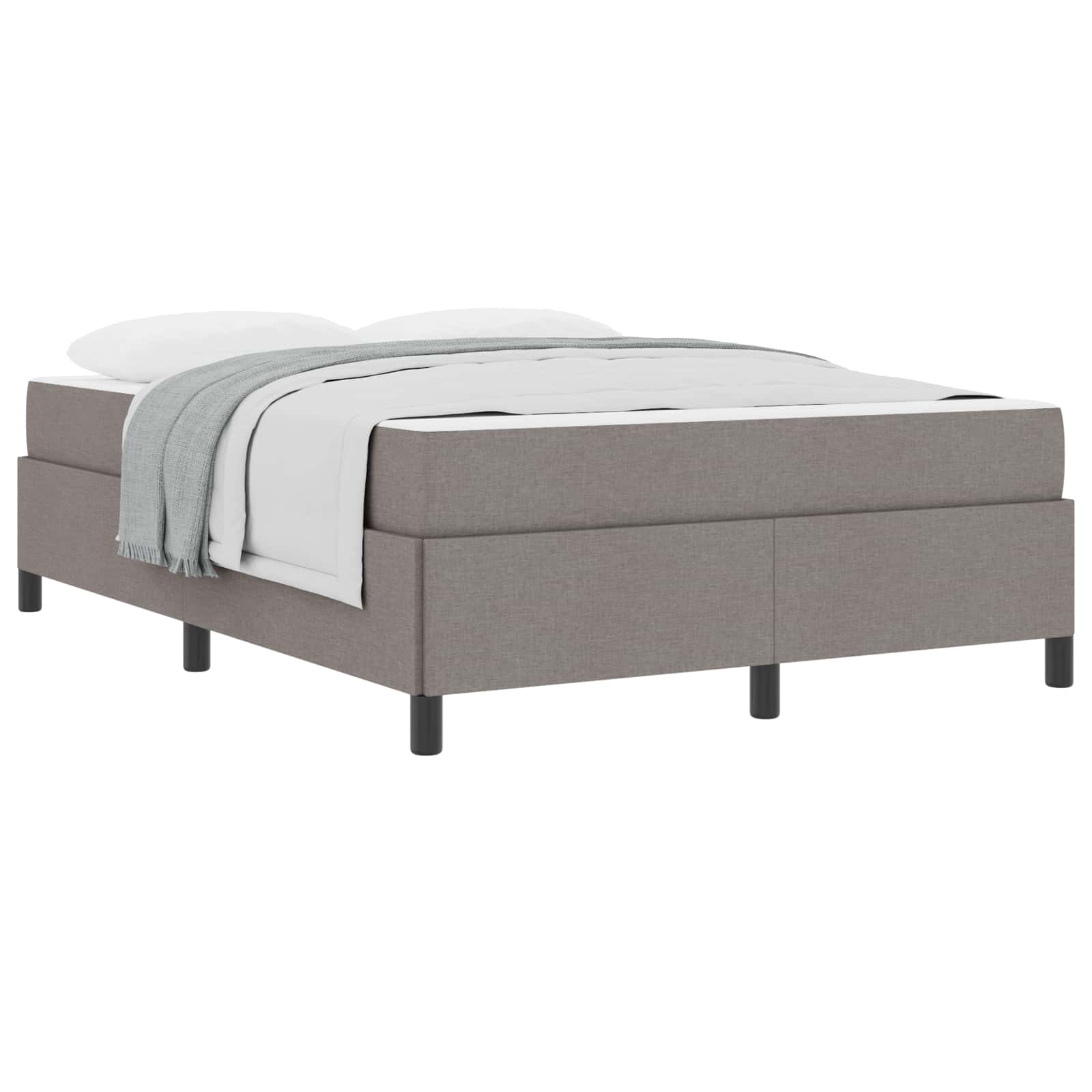 Κρεβάτι με ελατήρια Taupe 140 x 200 cm ύφασμα