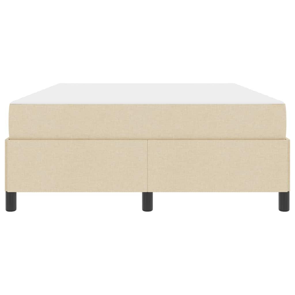 Κρεβάτι με ελατήρια Κρεμ 160 x 200 cm ύφασμα - Pakobazaar