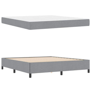 Κρεβάτι με ελατήρια Ανοιχτό γκρι 180 x 200 cm ύφασμα - Pakobazaar