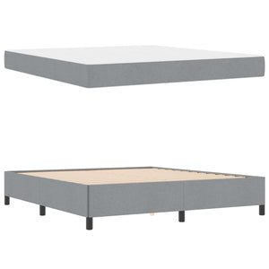 Κρεβάτι με ελατήρια Ανοιχτό γκρι 180 x 200 cm ύφασμα - Pakobazaar