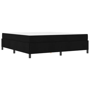 Κρεβάτι με ελατήρια Μαύρο 180 x 200 cm ύφασμα - Pakobazaar
