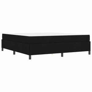 Κρεβάτι με ελατήρια Μαύρο 180 x 200 cm ύφασμα - Pakobazaar