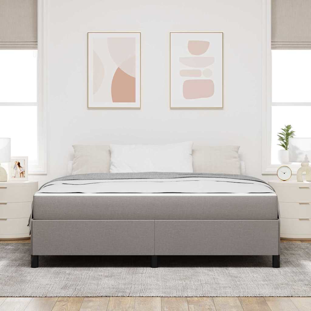 Κρεβάτι με ελατήρια Taupe 180 x 200 cm ύφασμα - Pakobazaar