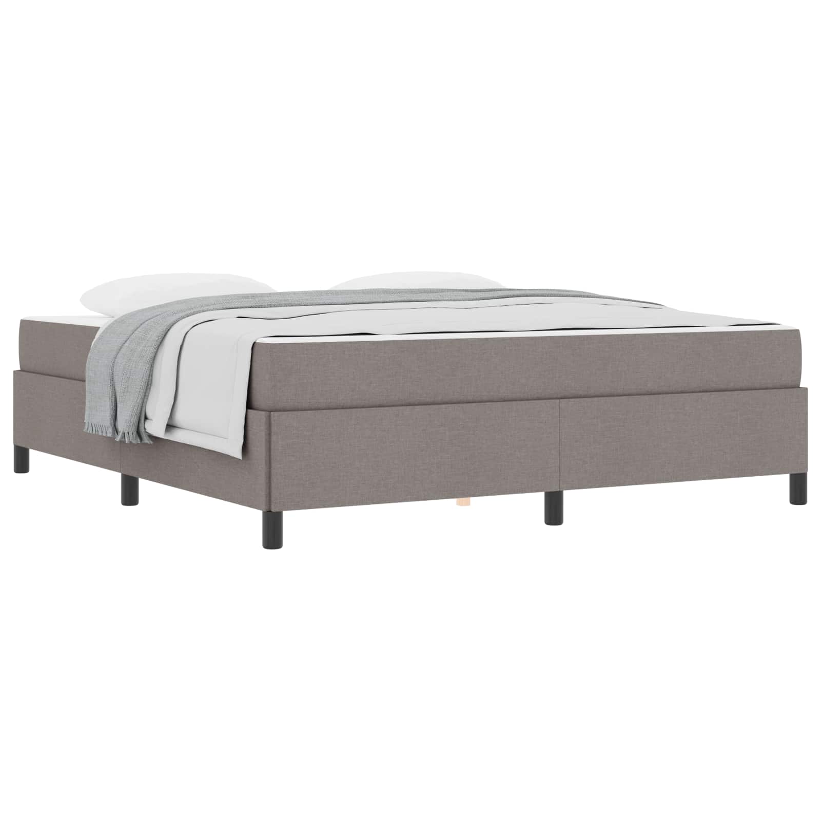 Κρεβάτι με ελατήρια Taupe 180 x 200 cm ύφασμα - Pakobazaar