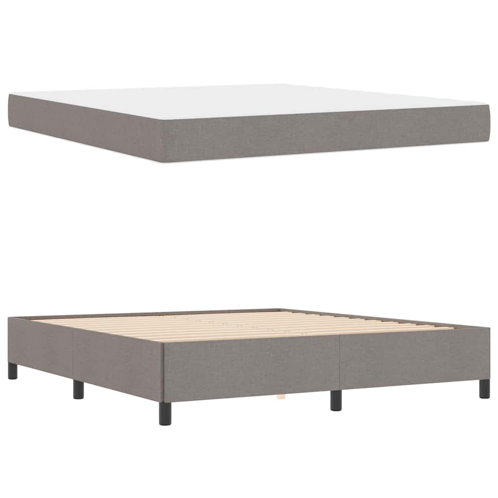 Κρεβάτι με ελατήρια Taupe 180 x 200 cm ύφασμα - Pakobazaar