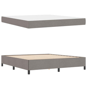 Κρεβάτι με ελατήρια Taupe 180 x 200 cm ύφασμα - Pakobazaar