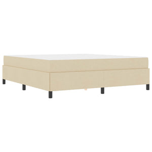 Κρεβάτι με ελατήρια Κρεμ 180 x 200 cm ύφασμα - Pakobazaar
