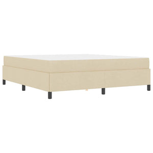 Κρεβάτι με ελατήρια Κρεμ 180 x 200 cm ύφασμα - Pakobazaar