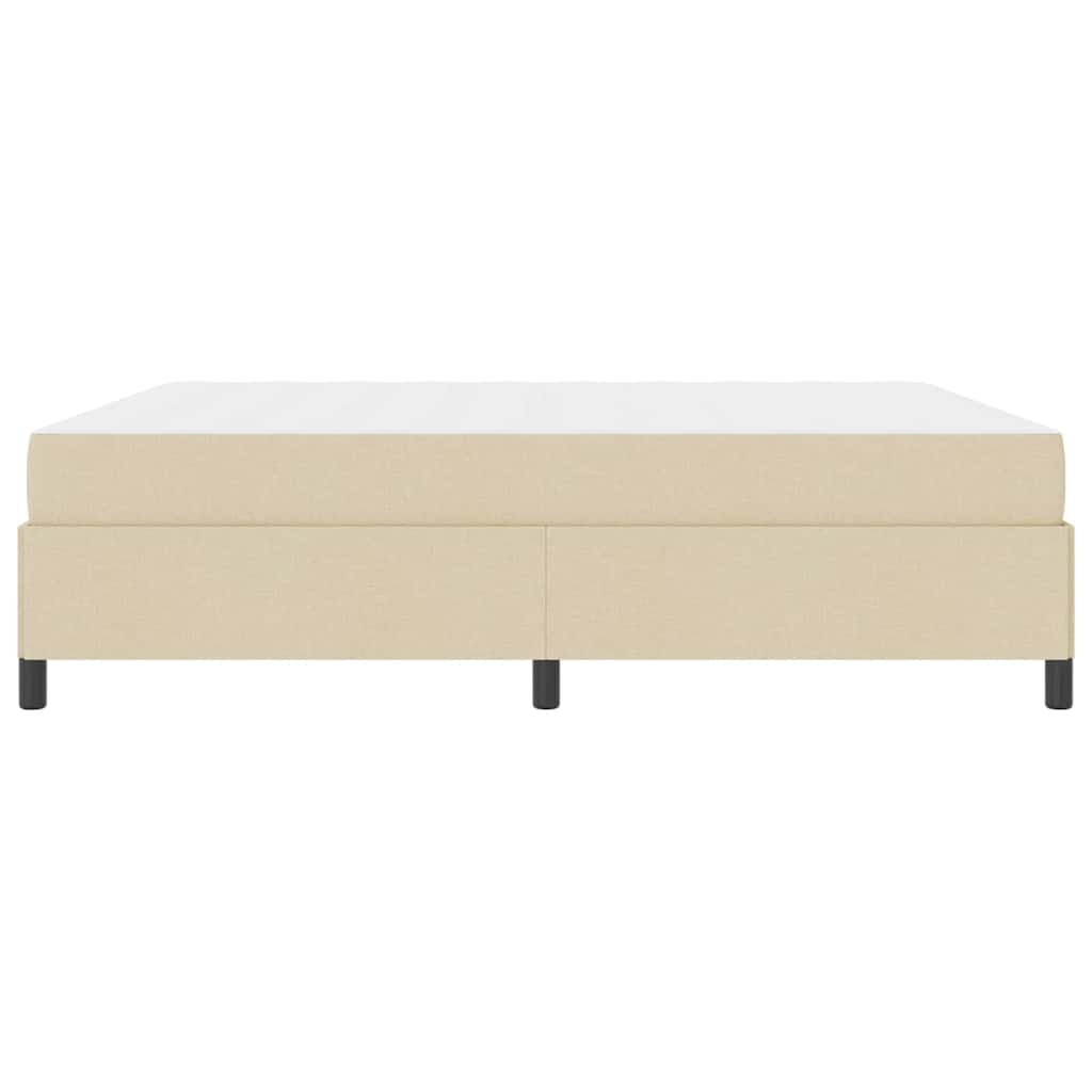 Κρεβάτι με ελατήρια Κρεμ 180 x 200 cm ύφασμα - Pakobazaar