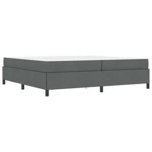 Κρεβάτι με ελατήρια Σκούρο Γκρι 200 x 200 cm ύφασμα