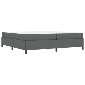 Κρεβάτι με ελατήρια Σκούρο Γκρι 200 x 200 cm ύφασμα