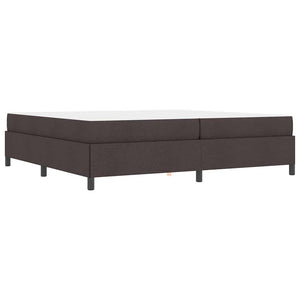 Κρεβάτι με ελατήρια Σκούρο Καφέ 200 x 200 cm ύφασμα