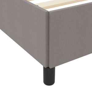 Κρεβάτι με ελατήρια Taupe 200 x 200 cm ύφασμα