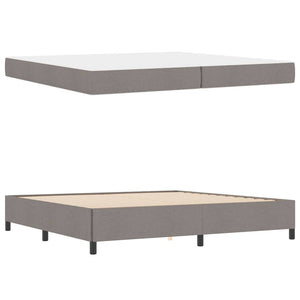 Κρεβάτι με ελατήρια Taupe 200 x 200 cm ύφασμα