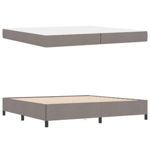 Κρεβάτι με ελατήρια Taupe 200 x 200 cm ύφασμα