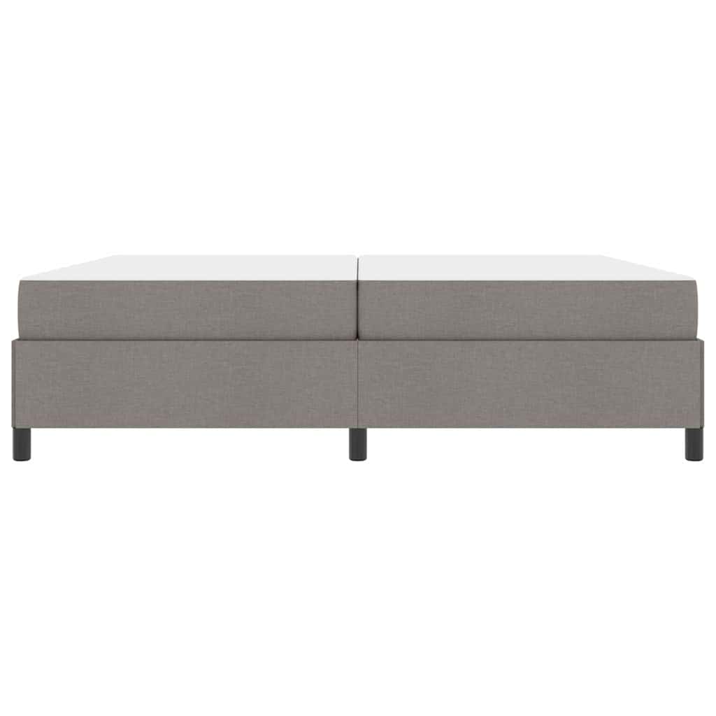 Κρεβάτι με ελατήρια με στρώμα Taupe 200 x 200 cm ύφασμα