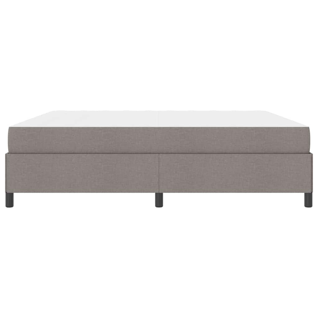Κρεβάτι με ελατήρια με στρώμα Taupe 200 x 200 cm ύφασμα
