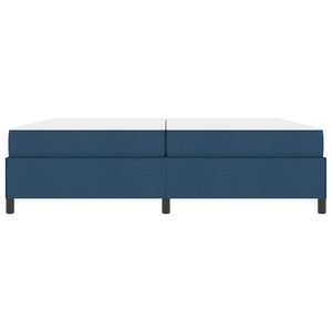 Κρεβάτι με ελατήρια Μπλε 200 x 200 cm ύφασμα