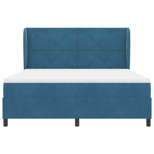 Κρεβάτι με ελατήρια Σκούρο Μπλε 200 x 180 cm Βελούδο