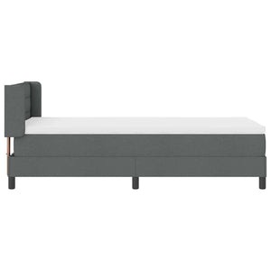 Κρεβάτι με ελατήρια Σκούρο Γκρι 190 x 90 cm Πολυεστέρας - Pakobazaar