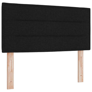 Κρεβάτι με ελατήρια με στρώμα Μαύρο 190 x 90 cm Πολυεστέρας - Pakobazaar