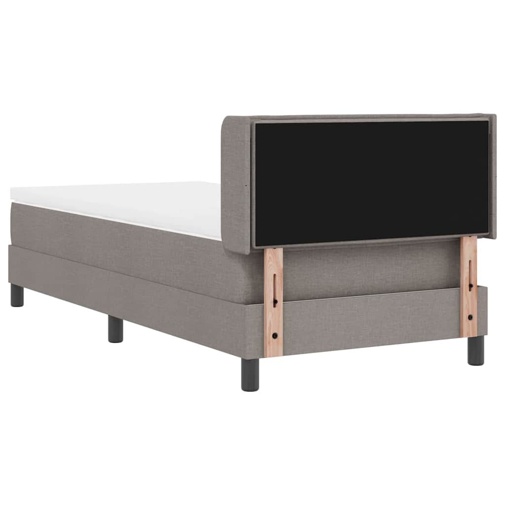 Κρεβάτι με ελατήρια με κεφαλάρι Taupe 200 x 100 cm ύφασμα