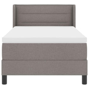 Κρεβάτι με ελατήρια με κεφαλάρι Taupe 200 x 100 cm ύφασμα