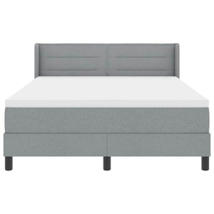 Κρεβάτι με ελατήρια Ανοιχτό γκρι 200 x 140 cm ύφασμα