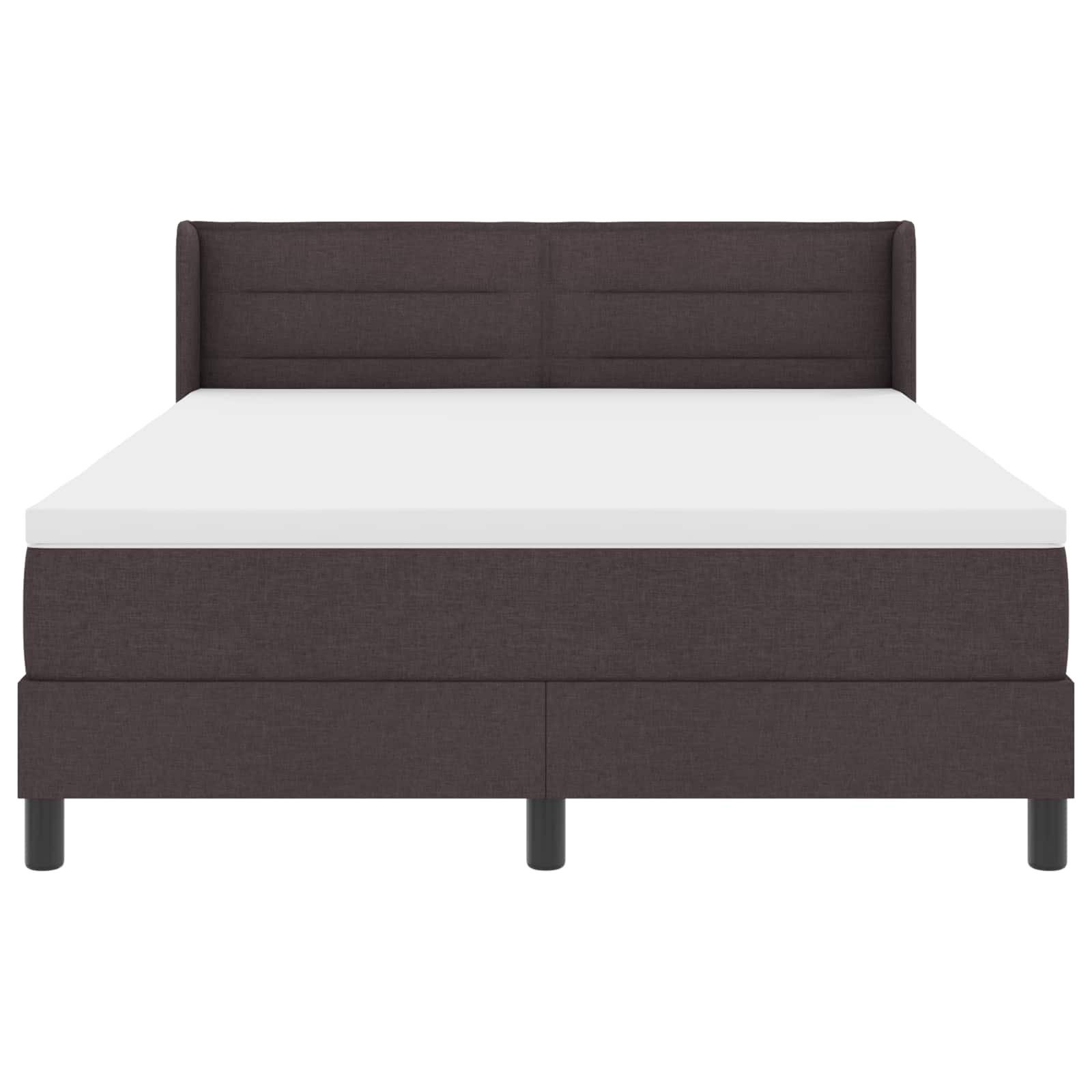 Κρεβάτι με ελατήρια Σκούρο Καφέ 200 x 140 cm Πολυεστέρας - Pakobazaar