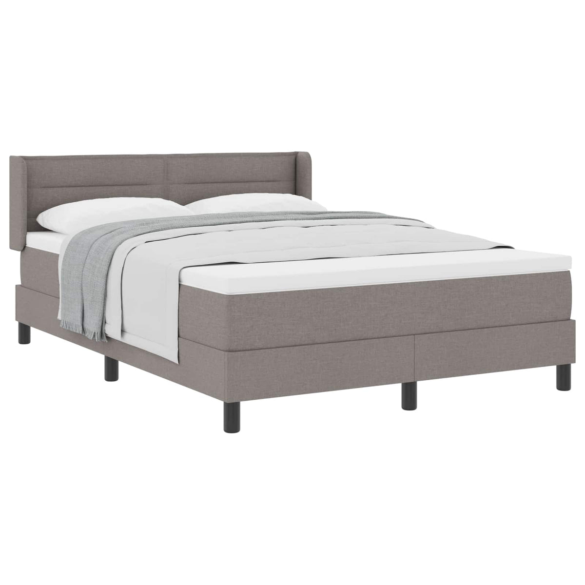 Κρεβάτι με ελατήρια με κεφαλάρι Taupe 200 x 160 εκατοστά ύφασμα